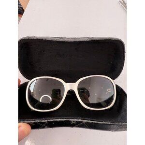 Vintage Chanel 5113 Camellia Flower Sunglasses Black/White